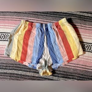 Reformation Rainbow Stripe Shorts Pajama Size S
